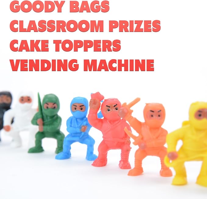 Vending Machine Capsules with Toys - 250 Pcs of 1.1 Inch Tiny Frosty Clear-Colored Acorn Capsules and Mini Ninja Warriors Figurines for Kids - Plastic Capsules for Toys Bulk - Easter Basket Stuffers