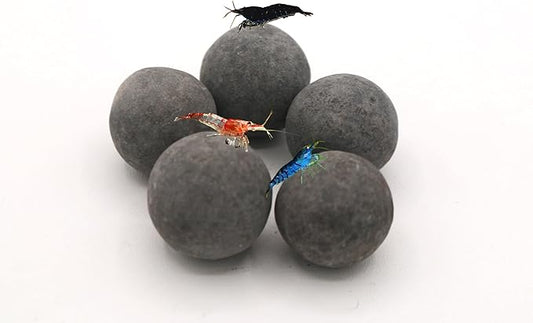 Awesome Industries Betta & Shrimp Tourmaline Mineral Balls Aquarium Water Conditioner Over 30 Elements Improves Water Quality, pH Balance, Health, Color & Breeding (5 Pack Large)