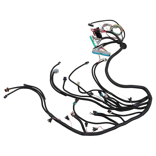 Standalone Wiring Harness, Fit for 97-04 GM LS1 Vortec Engine 4.8 5.3 6.0 L | 4L60E DBW, Green/Blue PCM, LS Swap Engine Harness, Stand Alone Wire Harness, Drive by Wire Throttle Body