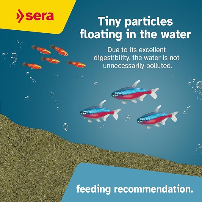 Sera Micron Powder 50ml (1,7 fl oz) | Ultra-Fine Fry Food with Krill & Spirulina for Fish & Amphibian Larvae | Free from Dyes & Preservatives | Supports Growth & Color
