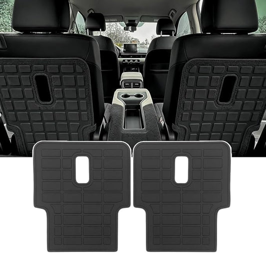 Kick Mats for 2023 2024 2025 2026 Honda Pilot 6 Seats, 2nd Row Backrest Mat All Weather Cargo Mat TPE Cargo Liner Trunk Liner Back Seat Cover Protector for Pilot Car Accessories