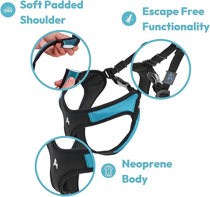 Gooby Hot Pink Small Dog Harness, Easy Fit No Pull with Quick Release Buckle, Machine Washable, Escape Free, Sporty Style | Patented escape-free frame; Contracts if they back out; Step-in easy on/off; Machine washable; Light POM leash ring
