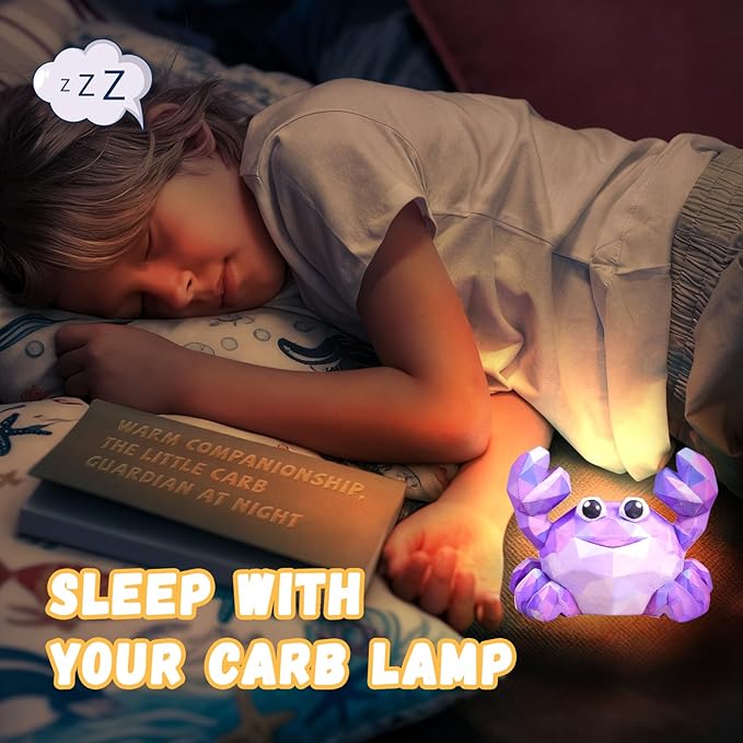Paint Your Own Crab Lamp Kit, Arts and Crafts for Kids Ages 8-12, DIY Crab Night Light Girls Birthday Gifts, Art Supplies Painting Craft Kits for Kids, Toys for Girls Ages 3 4 5 6 7 8 9 10 11 12+