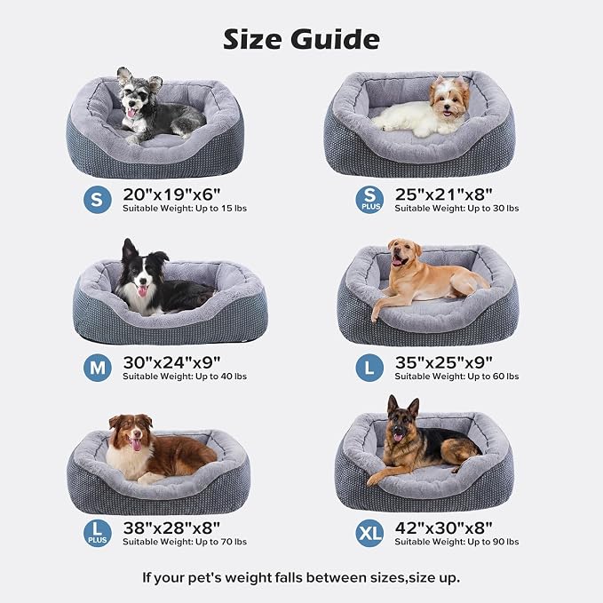 Large Dog Beds Large Sized Dog, Washable Orthopedic Warming Soft Sleeping Durable with Anti-Slip Bottom