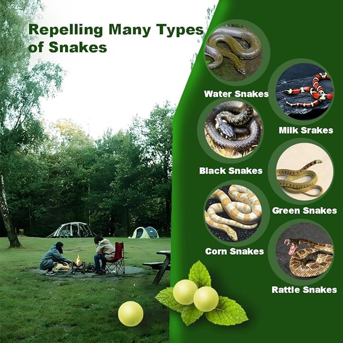 Snake Repellent Balls, Snake Repellent for Yard Powerful, Snake Repellant Pet Safe, Keep Snakes Away, Snake Repellant Indoor, Snake Deterrent Outdoor-10P