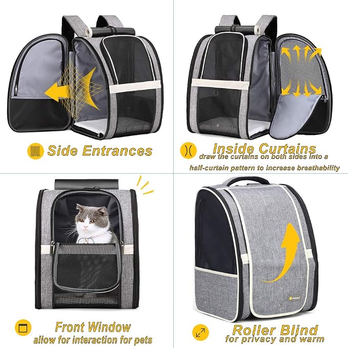 Texsens Innovative Traveler Bubble Backpack Pet Carriers for Cats and Dogs