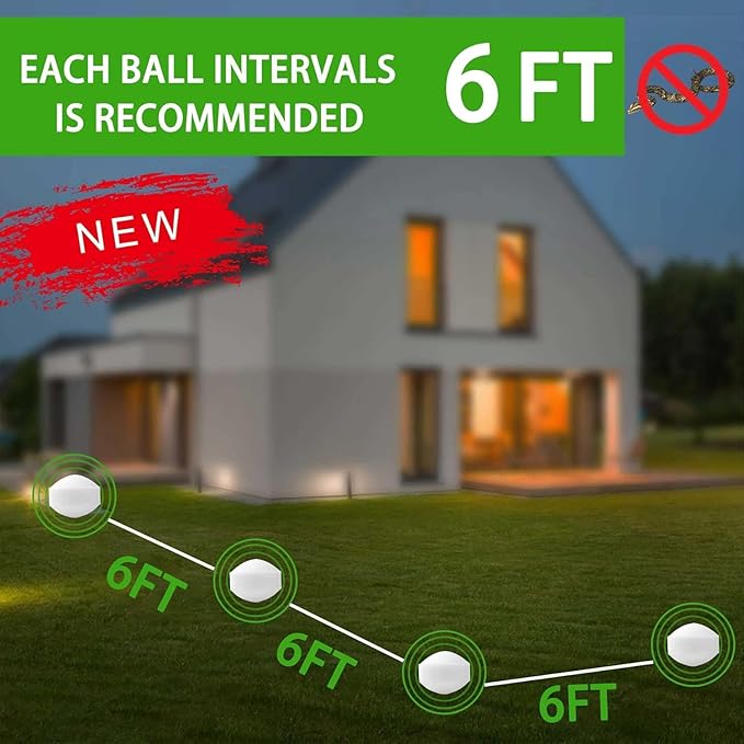 24 Pack Keep Snakes Away Balls for Outdoors Indoor, Natural Snakes Balls for Snakes Rats and Other Pests, Used in Yard Lawn Garden Camping Fishing, Safe for Human, Pet, Snakes and Plants, White