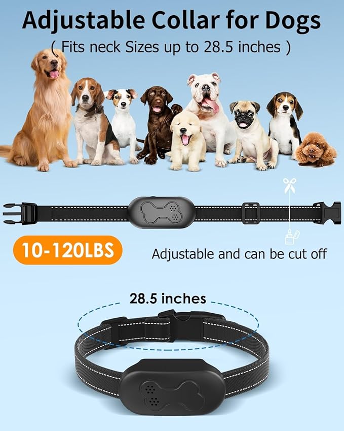 Dog Shock Collar with Remote Control for Dogs 10–120lbs, IPX7 Waterproof Dog Training Collar with Security Lock, 4 Safe Training Modes, Rechargeable Long Battery Life for Small Medium Large Dogs Bk