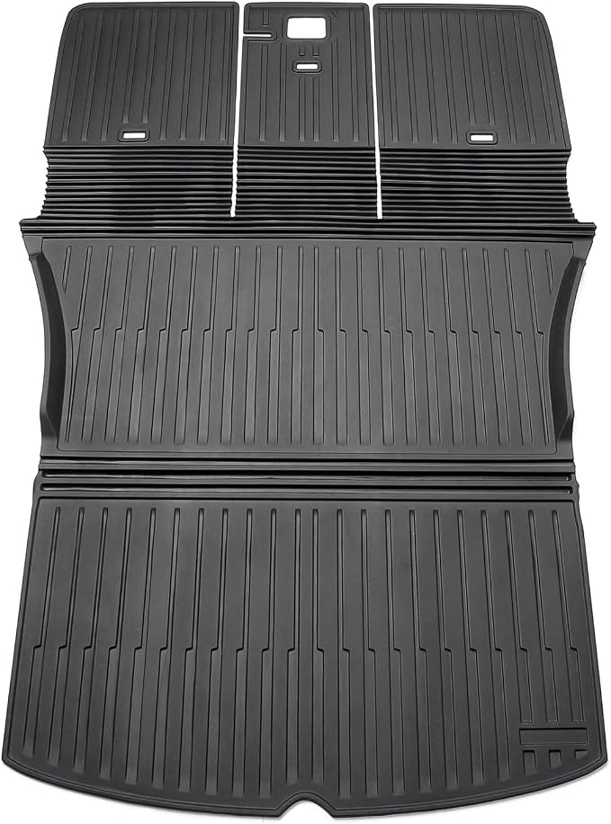 Cargo Liner Fits for Tesla Model Y 2020-2024 2025 5-Seat (Not for 7 Seat) All Weather Back Seat Cover Trunk Cargo Mat for Model Y Accessories (with Backrest Mat)
