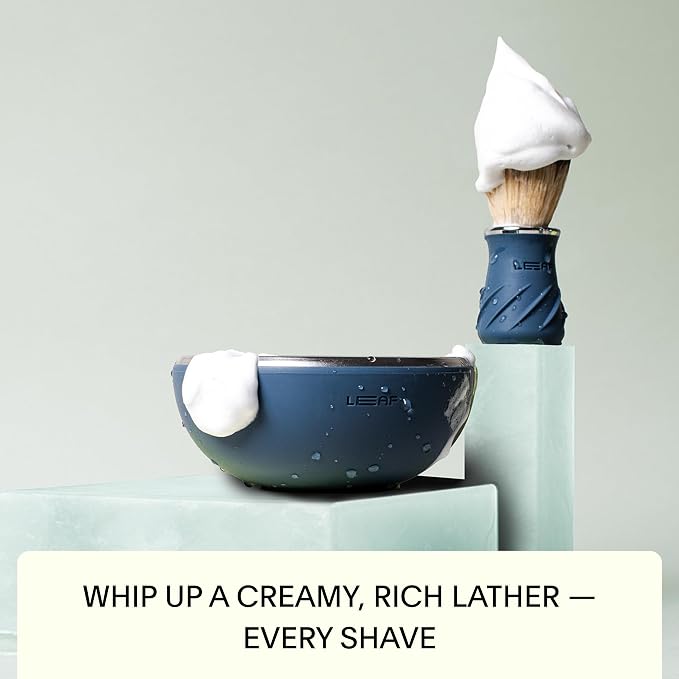 Leaf Shave Ultimate Lather Box - Glacier Bowl & Brush Set, Shave Soaps | Includes limited-edition bowl & brush set, limited-edition Cider shave soap and fragrance-free shave soap