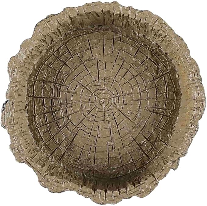 (2 Pack) Reptile Feeding Dish Bowl,Reptile Tree Trunk Food/Water Dish for Reptiles,Amphibians,Bearded Dragon,Lizard,Gecko,Tortoise,Hermit Crab and Little Critters,Made from Premium Resin(Small Size)