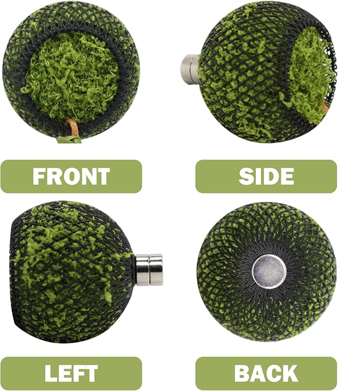 Reptile Hide with 2pcs Strong Magnet, Leather Jumping Spider Hideout with Magnet - Mesh Natural Habitat Decor for Spider Enclosures, Reptiles & Amphibians - Secure Hiding Cave Accessories