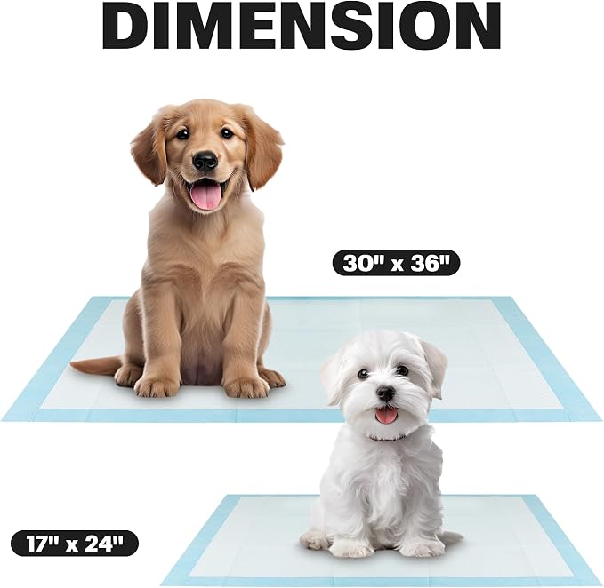 BV XXL Puppy Pads 40 Count 36" x 30" - Leak-Proof Pee Pads for Dogs with 6-Layer Design, Rapid Dry Sheet & Attractant - Dog Pad Extra Large with Odor Control - Perfect for Big Dogs & Indoor Use