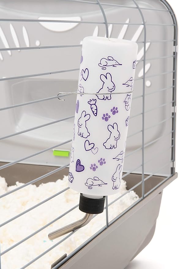 Lixit® Original Super Seal Classic Water Bottle for Rabbits, Cats, Ferrets, Hamsters, Guinea Pigs, Gerbils and Other Small Animals - Made in USA (Frosted (Pack of 2), 16 Ounce)