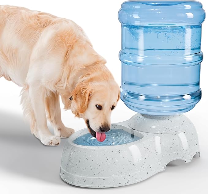 Kenond 3 Gallon Large Dog Water Dispenser, Automatic Gravity Water Bowl | Wide Mouth, Easy to Clean/ Gravity Filled/ Large Capacity/ Multi Pet Home