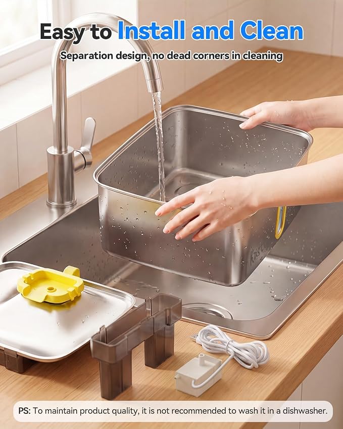 Kastty 15L/4 Gal Stainless Steel Dog Water Fountain Large Capacity,FS78 | Dog Water Bowl Dispenser with Visual Window & LED Light 5-Stage Filtration ,Ultra Quiet Pet Water Fountain Easy Clean,Yellow