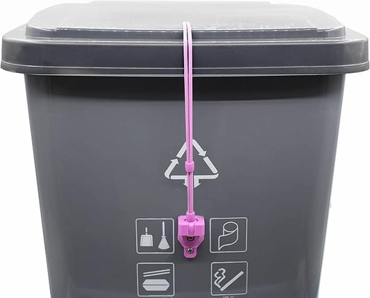 Outdoor Rash can lid Lock,Garbage can Security, Keep Wildlife Alimals (Raccoons,Squirrels) & Family Pets Safe.