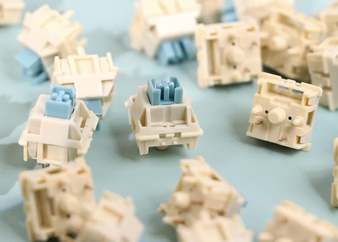 EPOMAKER Gaming Keyboard Switches, 35 PCS, Linear/Tactile Switch, 5-Pin Pre-Lubed Switch, Creamy Switches, Compatible with MX Keycaps for Mechanical Keyboard (Budgerigar, Tactile)