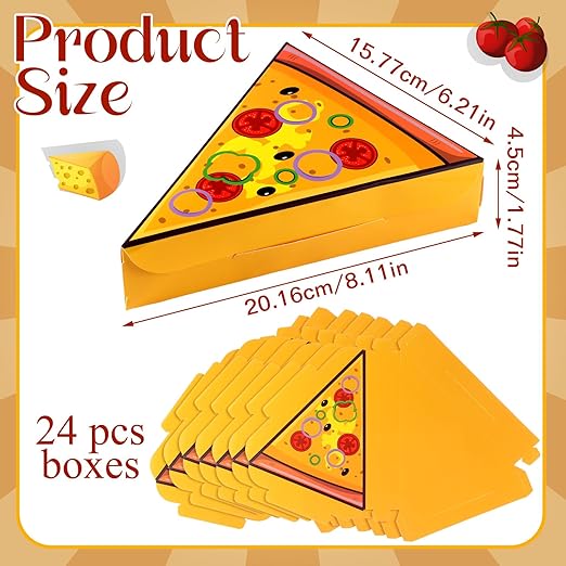 24 Pcs Turtle Themed Pizza Slice Box Pizza Paper Boxes for Party Favors Green Square Cardboard Boxes for Story Turtle Theme Birthday Party Supplies Decorations