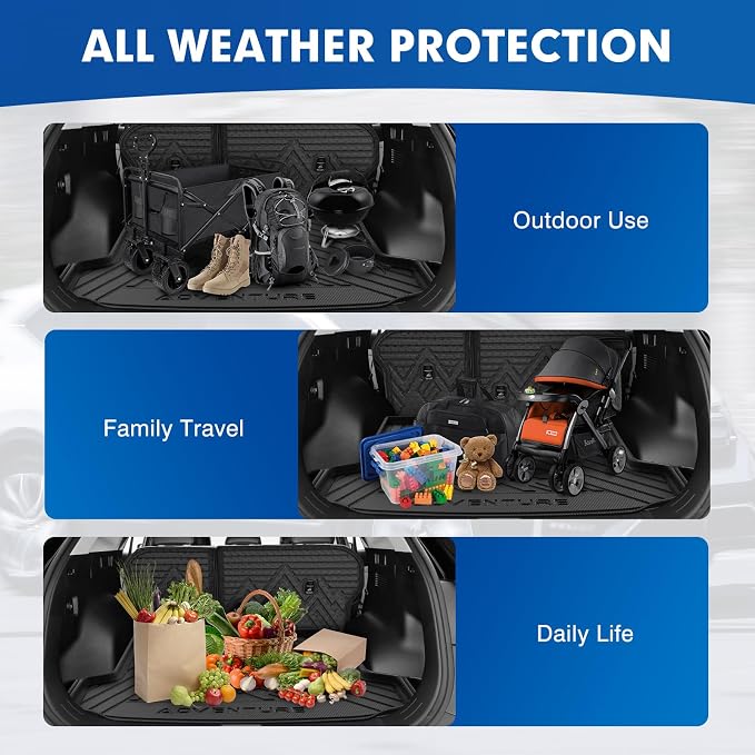 Mixsuper Cargo Liner for 2026 Kia Sportage Hybrid Only, 5-Seat All Weather Cargo Mat with Backrest Mats TPE Back Seat Cover Protector