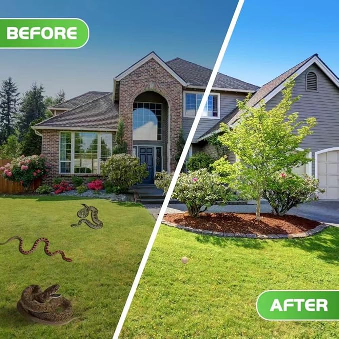 AJOQFKTD Snake Repellent for Yard Powerful, Snake Away Repellent for Outdoors Pet Safe, Backyard Snakes Deterrent, Copperhead Snake Repeller, Effective Rattlesnake Repellant 8P