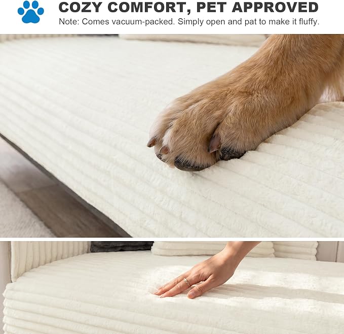 FUANGUI Waterproof Couch Cover for Dogs, Washable Pet Couch Covers for Sofa | Soft Cat Dog Bed Cover Non-Slip Couch Covers for 4 Seat Cushion Couch Sofa Pet Friendly