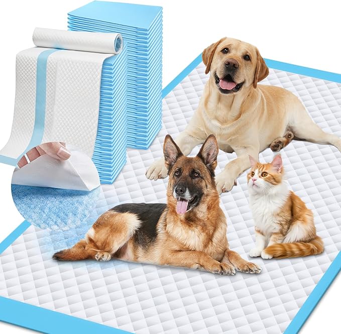 iweepet 4XL Puppy Pads 36"x51" 40 Count, Pee Pads for Large Dogs & Multi-pet Families, Ultra Absorbent & Quick-Dry, Disposable Pet Training Pads for Doggie, Cat , Leakproof Incontinence Underpads