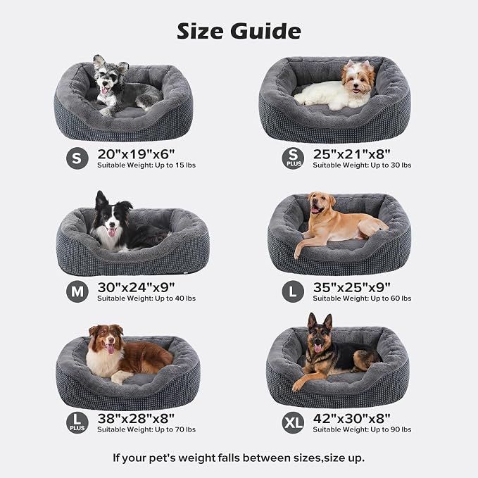 Large Dog Beds Large Sized Dog, Washable Orthopedic Warming Soft Sleeping Durable with Anti-Slip Bottom