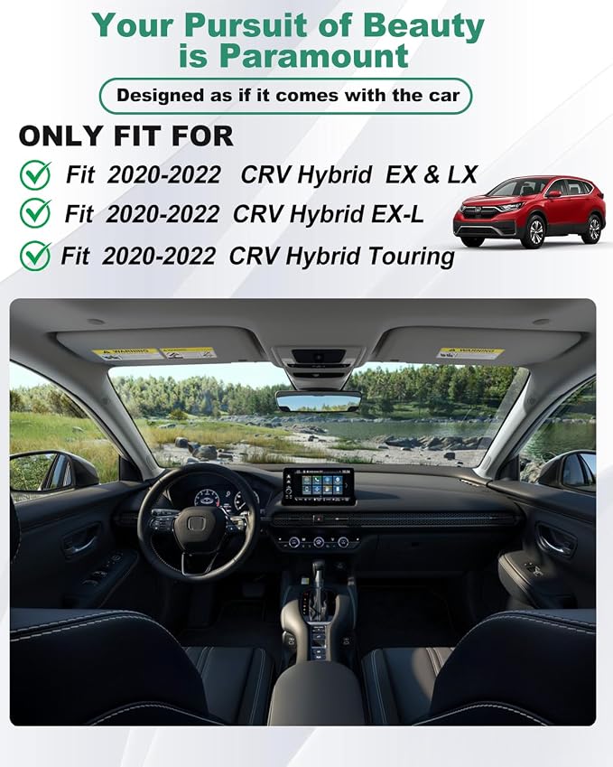 All Weather Cargo Liner Fit for 2020-2022 Honda CR-V (Only for Hybrid) - Custom Fit TPE Rubber Trunk Mat Accessories for Honda CRV Hybrid 2020-2022
