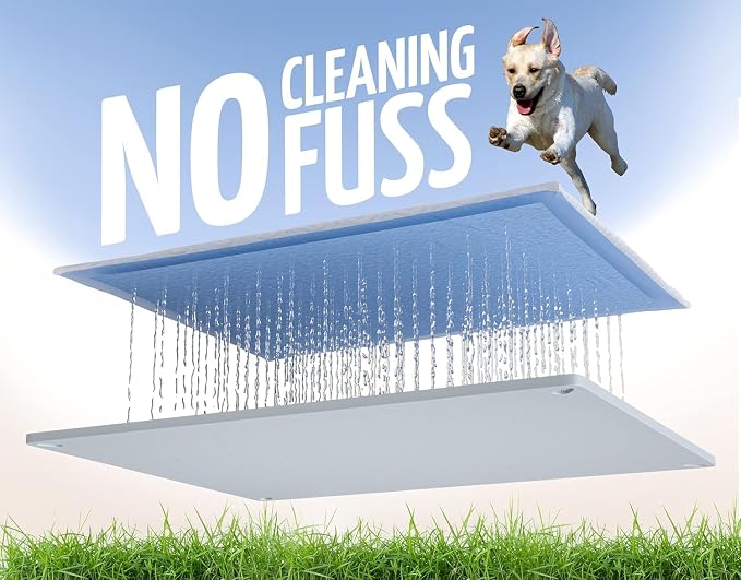 Dog Pee Pad Holder Tray Fits for 30” x 23” Pee Pads - 1 Pack - Sky Grey | Corner Lock Holes, Raised Edges, Non-Spill, Easy to Clean Silicone Dog Potty Tray Holder, For Indoor Floor Protection
