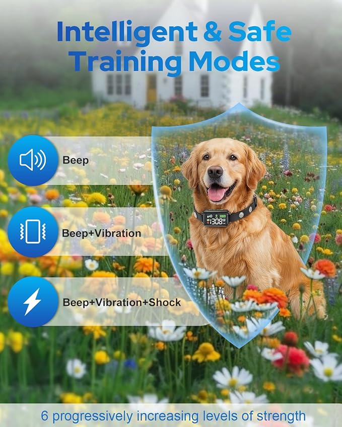 GPS Wireless Dog Fence with Adjustable 33–1999 Yards Range, GNSS Precision Locking, 3 Gentle Training Modes, and IPX7 Waterproof Collar – Designed Respectfully for Dogs Over 18 lbs