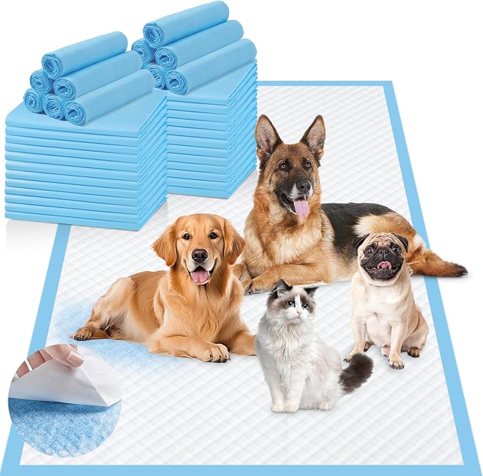Puppy Pads XXXL 31"x 55" 40 Count,Pee Pads for Large Dogs & Multi-pet Families, Disposable Pet Training Pads for Doggie,Cat , Incontinence Underpads Ultra Absorbent & Quick-Dry, Leakproof Potty Pad