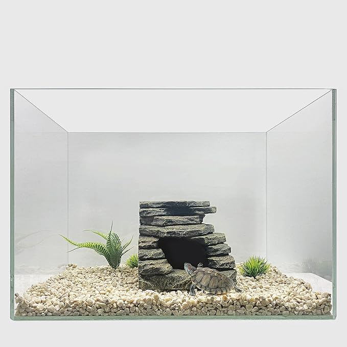 FEDOUR Aquarium Ornaments, Aquarium Mini Skull Skeleton/Aquarium Mini Castle/Aquarium Hippon Cave/Aquarium Rock Stone Cave Decoration, Fish Tank Decoration Landscape Hiding House (Rock Cave)