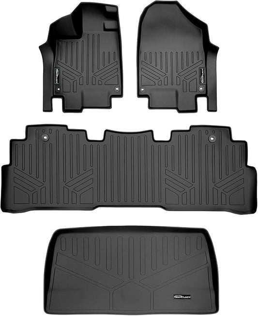 SMARTLINER Custom Fit Floor Mats 2 Rows and Cargo Liner Behind 3rd Row Set for 2018-2025 Honda Odyssey
