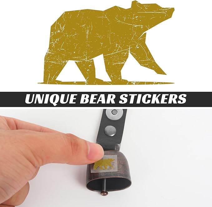2 Pack Loud Bear Bells with Magnetic Silencer for Bear Deterrent, Survival, Camping, Hiking, Biking, Climbing