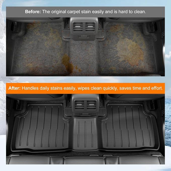 powoq Fuel Floor Mat Compatible with 2020-2026 Ford Escape Cargo Mat TPE All Weather Trunk Mat Liner Replacement for 2020-2026 Ford Escape Accessories