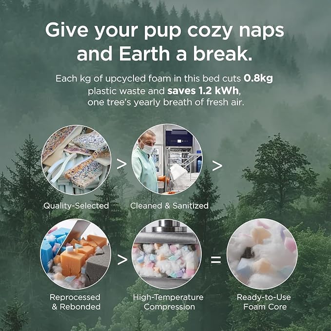 Bedsure ComfyFleece™ Fluffy Balanced Support XL Dog Bed for Crate,41x27 | Golden Ratio Chopped Foam & PP Cotton, Upscale Home Decor,Waterproof Liner, Removable Washable Cover, Nonslip Bottom,Grey