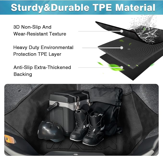 Mixsuper Cargo Liner for Mazda MX-5 MX5 Miata 2016-2025, Trunk Mat for MX5 Miata Accessories Cargo Mat Rear Trunk Liner Black