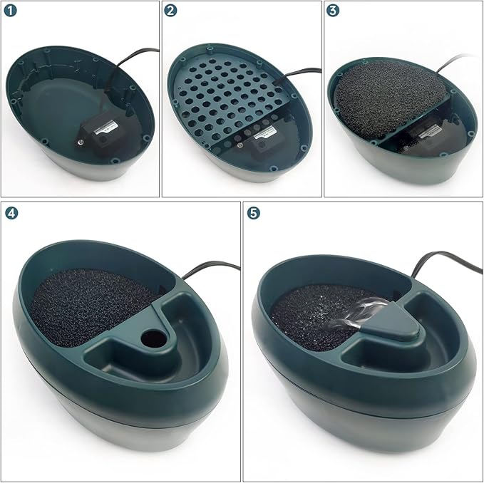 MYGIIKAKA Reptile Drinking Water Fountain Chameleon Accessories Automatic Circulation System with Trough, Bearded Dragon Cage Accessories Reptiles Habitat Waterfall for Snake/Lizard/Chameleon/Turtle