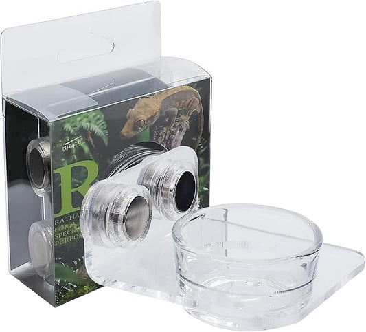 Strong Magnetic Reptile Ledge Acrylic Gecko Feeding Ledge Reptile Food Water Feeder Dish for Chameleon Spider Bearded Dragon Jumping Spider Tank Accessories