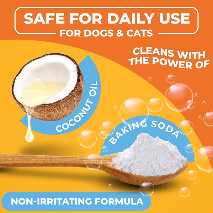 Paw Science Dog & Cat Teeth Cleaning Wipes - Dental Finger Wipes for Cats & Dogs - Pet Toothbrush & Tooth Brushing Kit - Effective Teeth Cleaner (Mint)