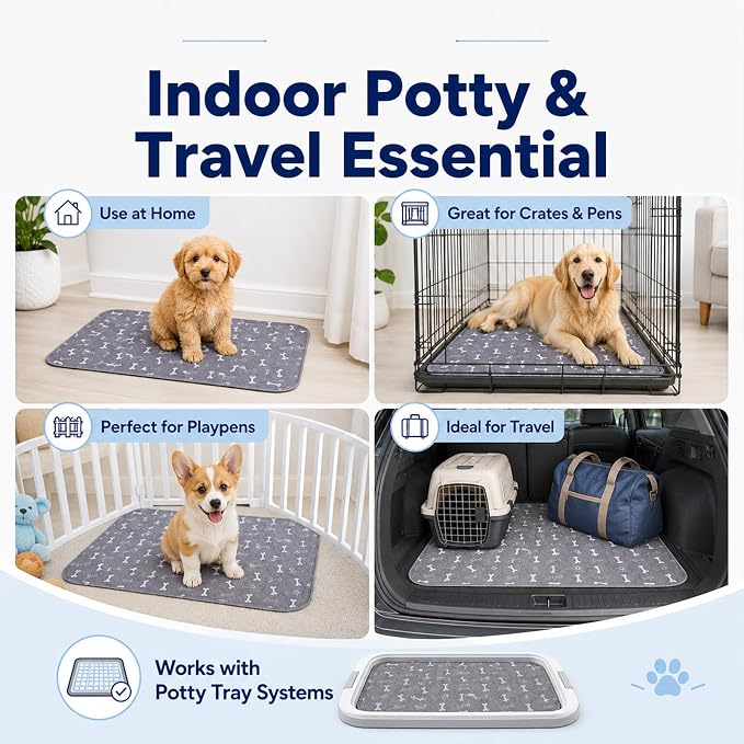 NovaPaw Pup Pad with Pheromones, Reusable Puppy Pads Washable for Dogs & Cats,Washable,Durable Leak-Proof & Anti-Slip Pet Training Pads for Home & Trave
