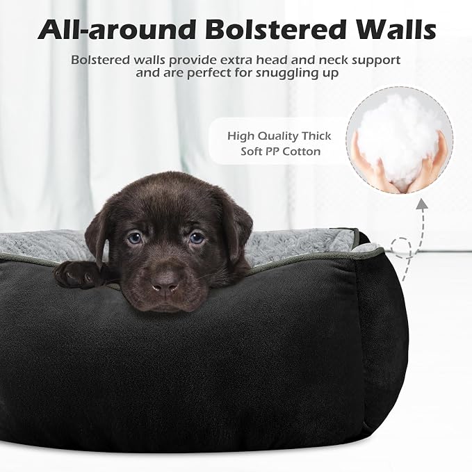 Large Dog Bed Rectangle Washable Orthopedic Soft Calming Sleeping Durable Pet Cuddler with Anti-Slip Bottom