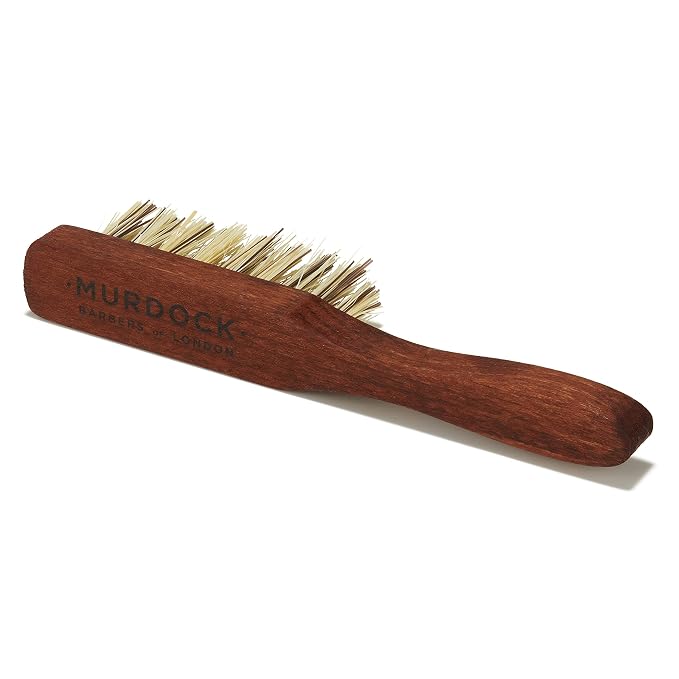 Murdock London Redchurch Beard Brush for Men – Pocket-Size Vegan Grooming Tool for Short to Medium Beards – Travel-Ready for Daily Use, Barber Approved Mustache Brush (3.5 Inch)