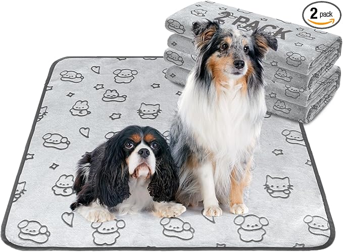 Reusable Puppy Pads, Washable Pee Pads, Leakproof 36"x 36" 2 Pack | High Absorbency Dog Training Pads, Wee Wee Pads With Waterproof Non-Slip Base For Indoor Potty, Crates, Playpen & Senior Dogs