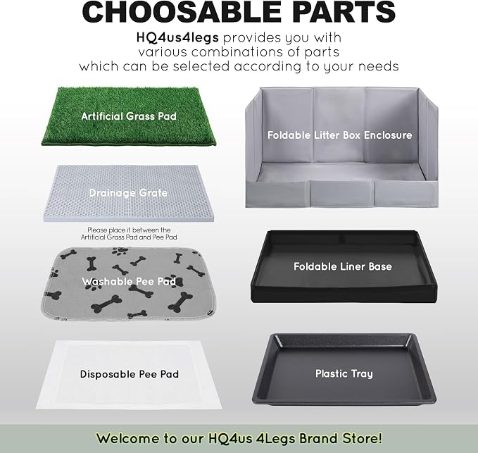 HQ4US 4LEGS Dog Pee Pads, Thick/Ultra Absorbent Puppy Dog Training Pads, Large Size 36”×24”，Odor Eliminating Gel, Deodorizing Factors, with Pet Inducer (105 Count)