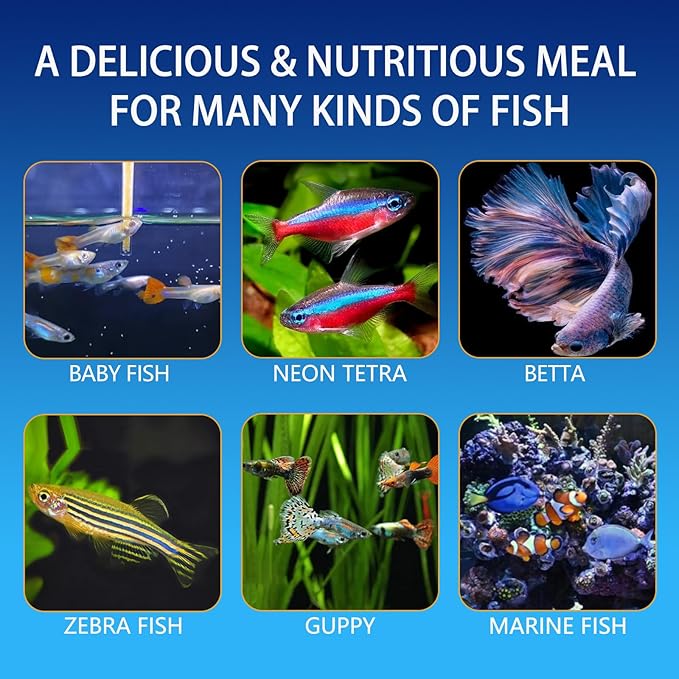 Instant Baby Brine Shrimp Fish Food, No Hatch High Protein Fry Food with Astaxanthin, for Tropical Fish, Betta, Guppy, Discus, Saltwater & Freshwater Aquarium, Small Fish, Coral (50ml)