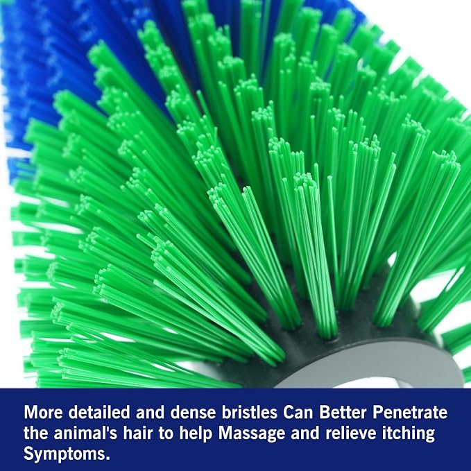 Livestock Scratching Brush Goat Scratcher Brush Full Massage Grooming Tool with 16 Screws for Cow,Cattle,Cow,Sheep, Horses,Pigs