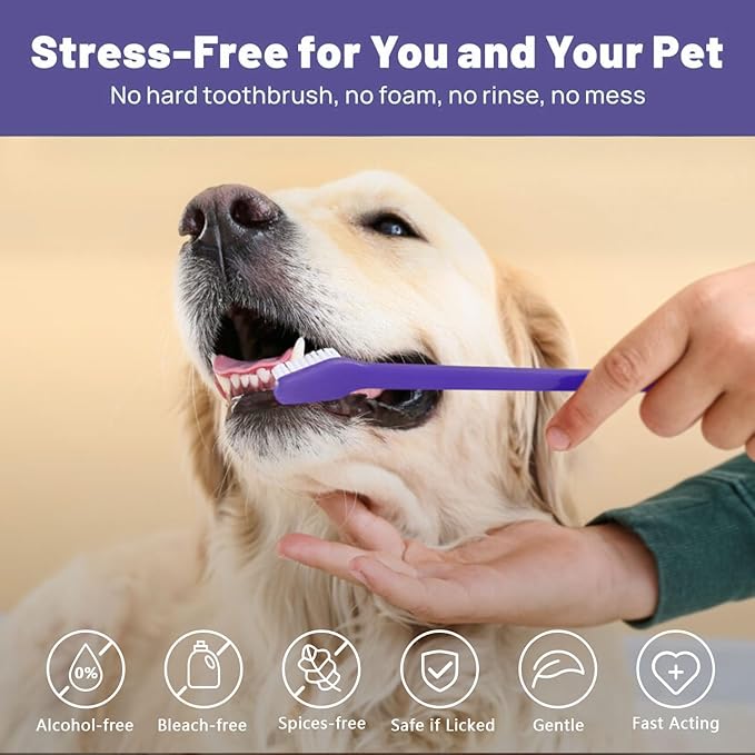 Disposable Pet Cleaning Finger Wipes, Easy Cleaning for Dog/Cat/Rabbit Pets Eye Dirt, Ear Dirt, Teeth Food residues, etc., Compact and mild Non-irritating no Odor, 50 Count