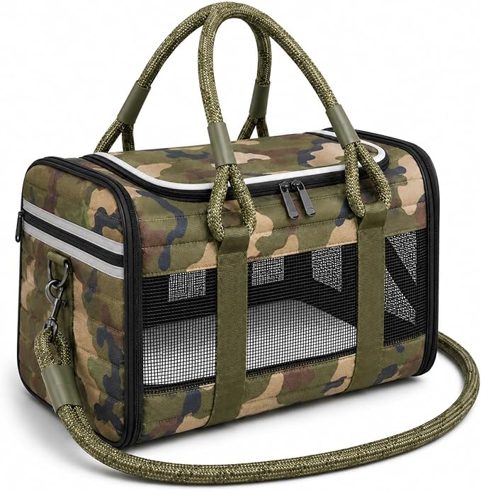 Soft-Sided Dog & Cat Carrier | for Car Rides, Vet Visits, Errands & Daily Outings | Fits Small Dogs & Cats Up to 15 lbs | 18" L x 11.5" H | Yorkies, Chihuahuas & More